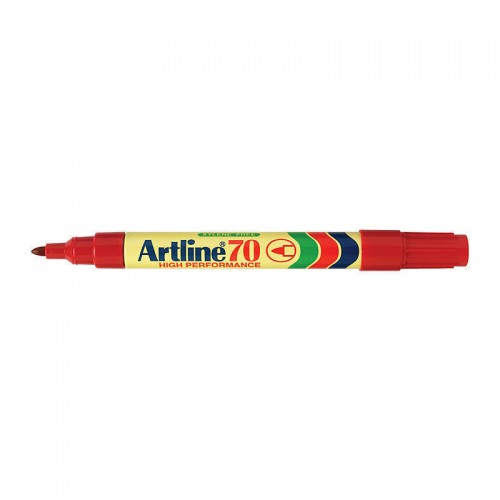 Artline 70 Permanent Marker 1.5mm Bullet Tip Red - Box of 12