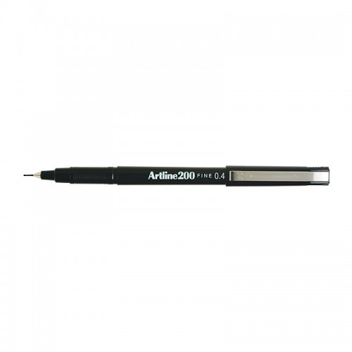 Artline 200 Fineliner Pen 0.4mm Black - Box of 12