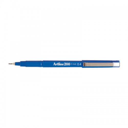 Artline 200 Fineliner Pen 0.4mm Blue - Box of 12