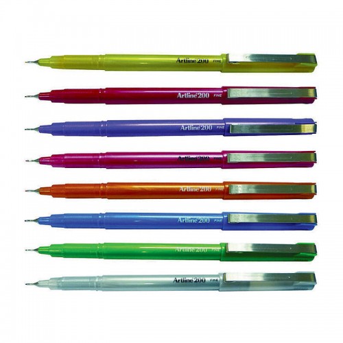 Artline 200 Bright Fineliner Pen 0.4mm Assorted Colours