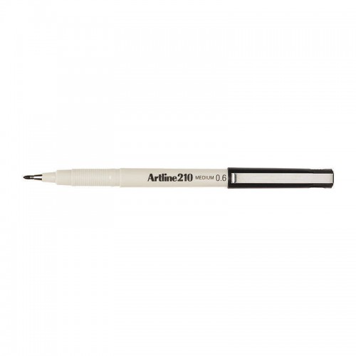 Artline 210 Fineliner Pen 0.6mm Black - Box of 12