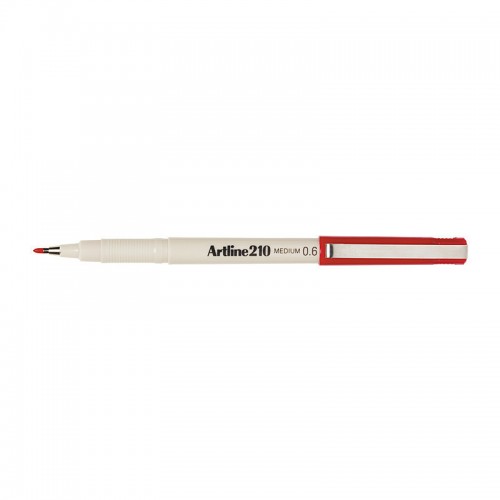 Artline 210 Fineliner Pen 0.6mm Red - Box of 12