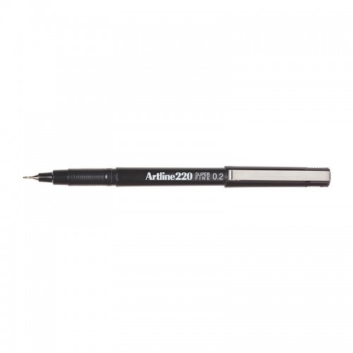 Artline 220 Fineliner Pen 0.2mm Black - Box of 12