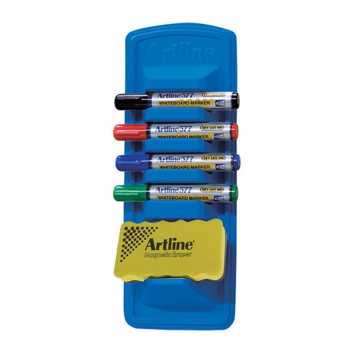 Artline 577 Whiteboard Caddy Starter Kit with Markers