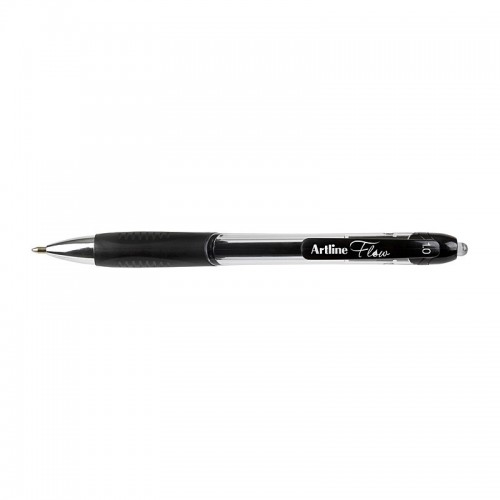 Artline Flow Retractable Ballpoint Pen Black - Box of 12