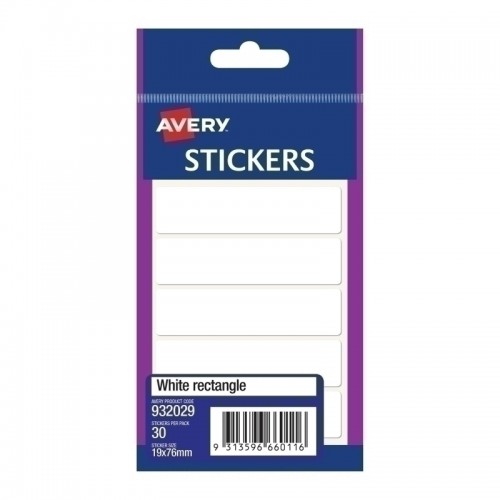 Avery Stickers Rectangle 19X76 - Pack of 30 - Box of 10