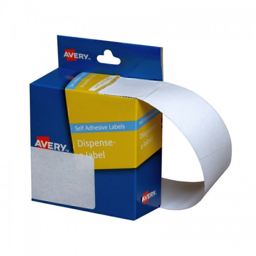 Avery White Rectangle Dispenser Stickers - 63 x 44 mm - 150 Labels - 1 Roll