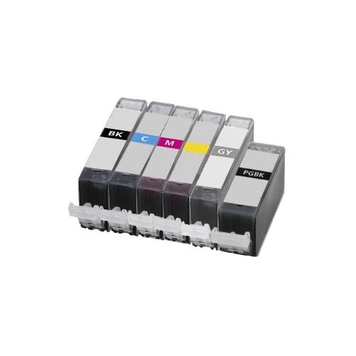 6 Pack Canon Compatible PGI-520BK/CLI-521 Ink Cartridges