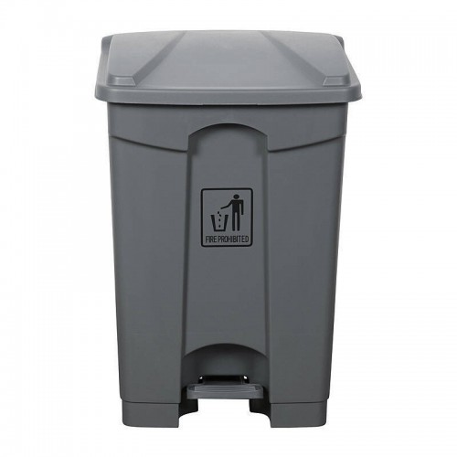 CleanLink Rubbish Bin With Pedal Lid 45L Grey