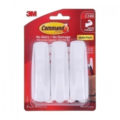 Command Hooks 17003VP Large - Pack of 3