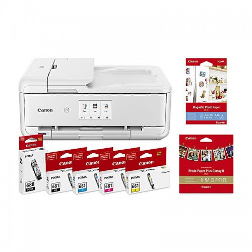 13 Pack Canon PIXMA TS9565a Multifunction Colour InkJet Wireless Printer + Duplex Inks & Paper Value Pack