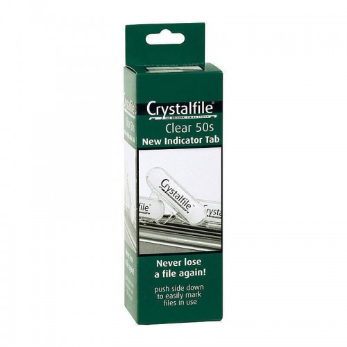 Crystalfile Clear Tabs New Indicator Tabs - Pack of 50