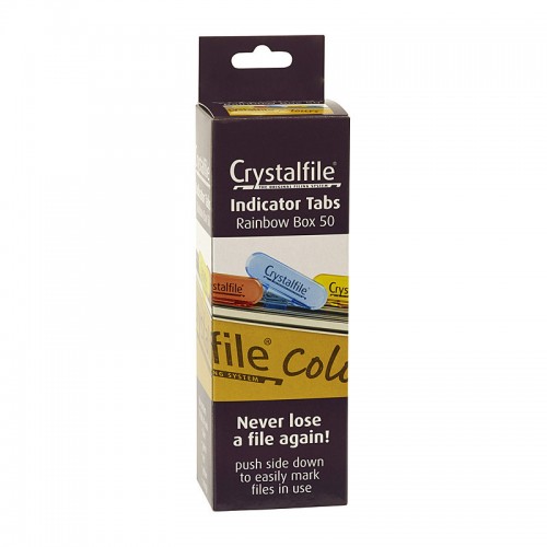 Crystalfile Rainbow Tabs - Pack of 50