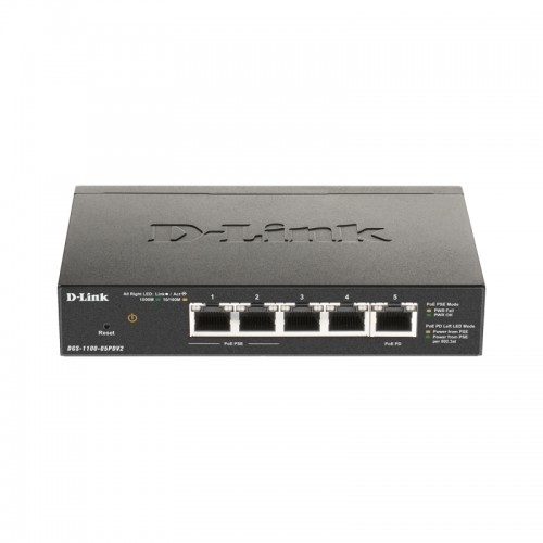 D-Link DGS-1100-05PDV2 5-Port Gigabit PoE-Powered Smart Managed Switch