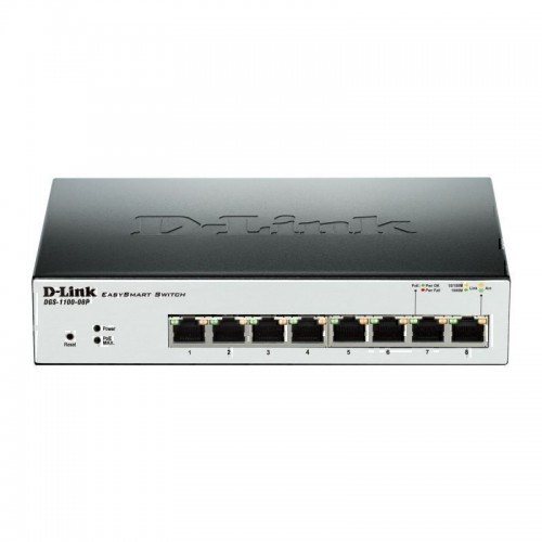 D-Link 8-Port Gigabit Smart Managed PoE Switch with 8 PoE Ports