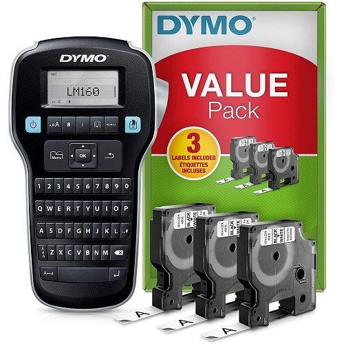 4 Pack DYMO LabelManager 160P Handheld Thermal Transfer Label Maker & Labels