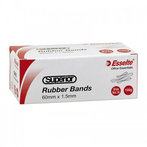 Esselte Superior Rubber Bands Size 16 - 100g box