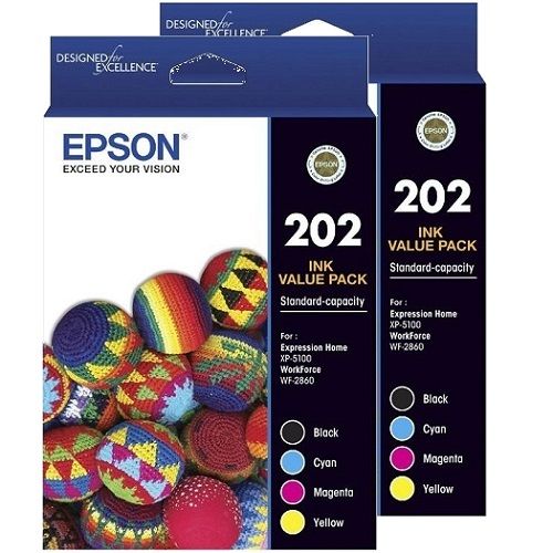 8 Pack Epson 202 Genuine Ink Cartridges (C13T02N192-492)