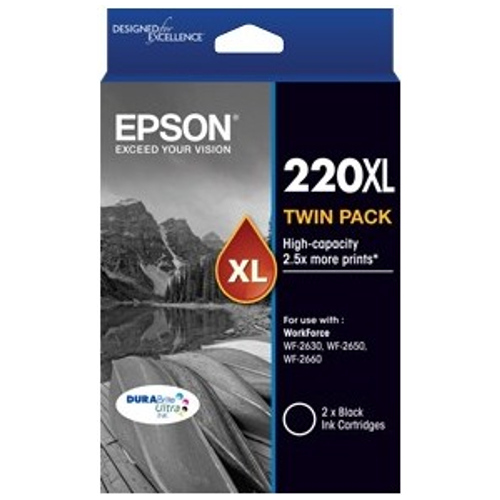 2 Pack Epson 220XL Genuine Ink Cartridges (C13T294194)