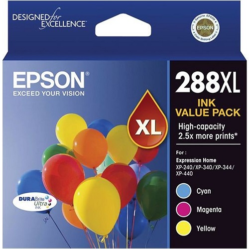 3 Pack Epson 288XL Genuine Ink Cartridges