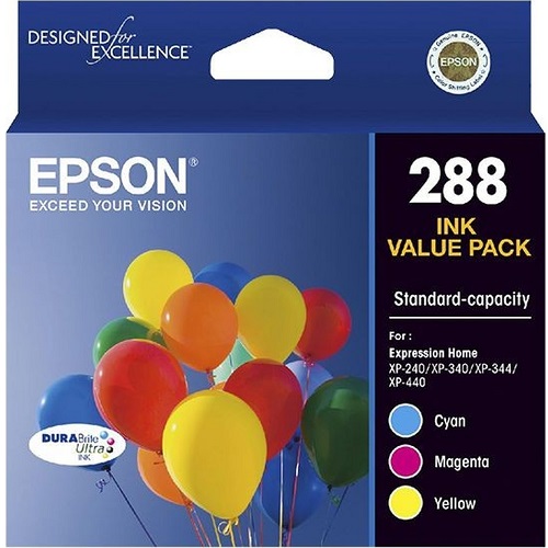 3 Pack Epson 288 Genuine Ink Cartridges