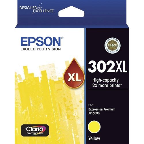 Epson 302XL Yellow High Yield Genuine Ink Cartridge