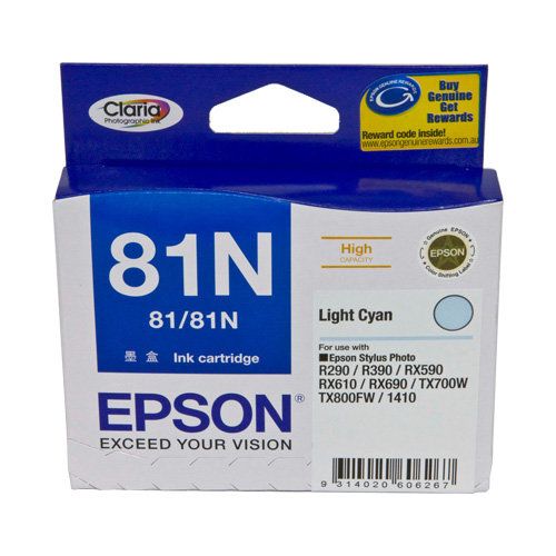 Epson 81N Light Cyan High Yield Genuine Ink Cartridge (T1115)