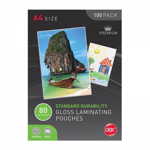 GBC Laminating Pouch A4 80 Micron - Pack of 100