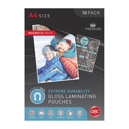 GBC Laminating Pouch A4 175 Micron - Pack of 10 Magnetic