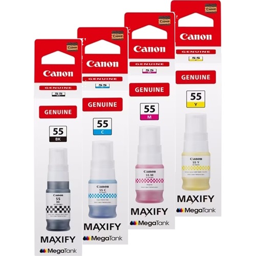 4 Pack Canon GI-55 Genuine Ink Bottles