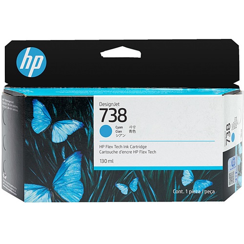 HP 738 Cyan Genuine Ink Cartridge (498N5A)