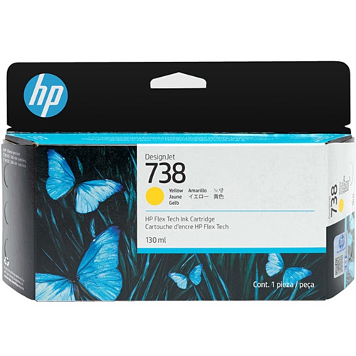 HP 738 Yellow Genuine Ink Cartridge (498N7A)