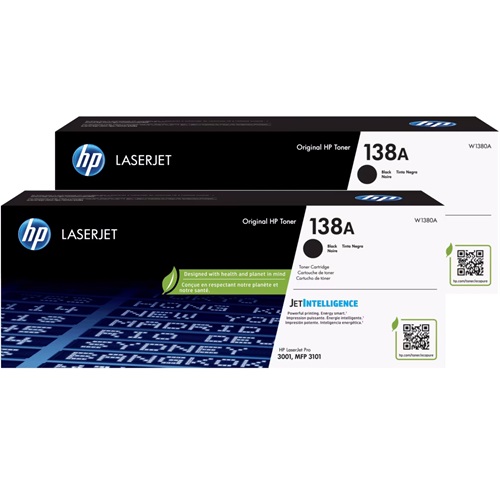 2 Pack HP 138A Genuine Toner Cartridges