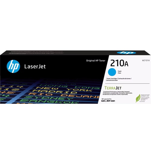 HP 210A Cyan Genuine Toner Cartridge (W2101A)