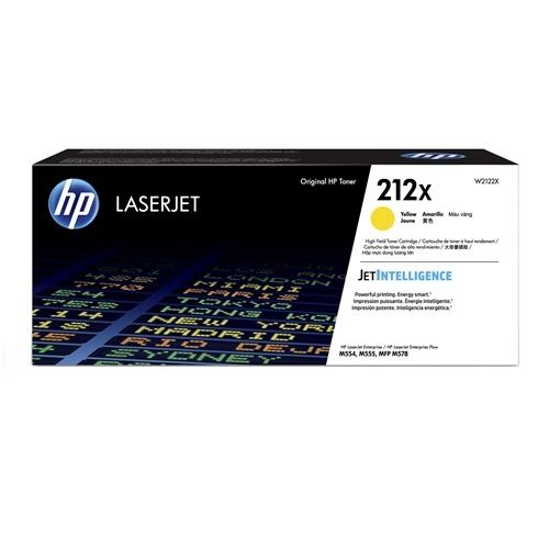 HP 212X Yellow High Yield Genuine Toner Cartridge (W2122X)