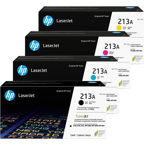 4 Pack HP 213A Genuine Toner Cartridges (W2130A-33A)