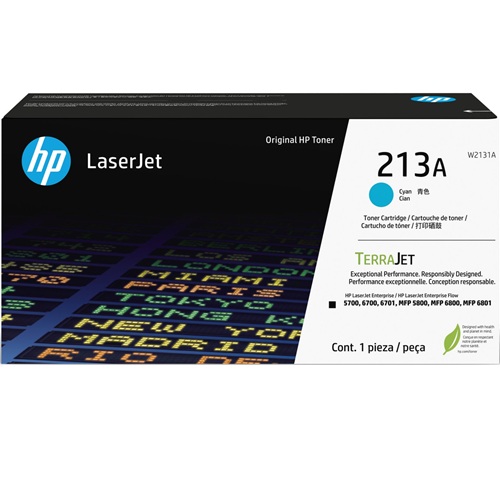 HP 213A Cyan Genuine Toner Cartridge (W2131A)