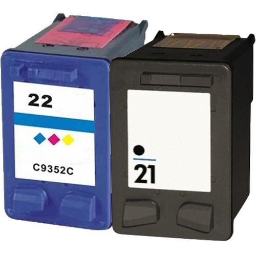 2 Pack HP Compatible 21/22 Ink Cartridges (C9351AA-C9352AA)