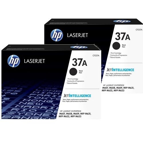 2 Pack HP 37A Genuine Toner Cartridges (CF237A)