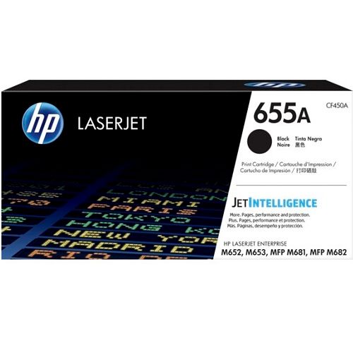 HP 655A Black Genuine Toner Cartridge (CF450A)