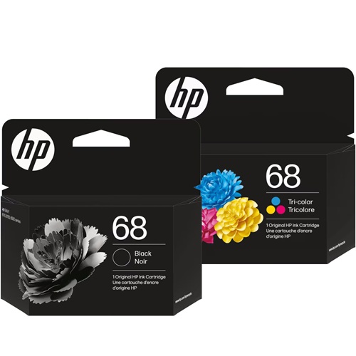 2 Pack HP 68 Genuine Ink Cartridges (7FP21TA, 7FP20TA)