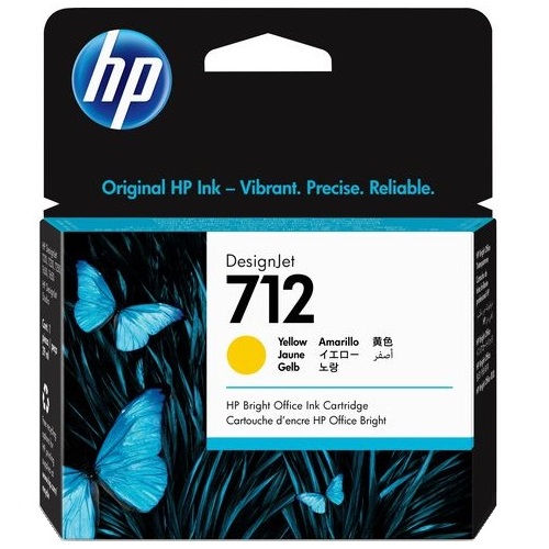 HP 712 Yellow Genuine Ink Cartridge (3ED69A)