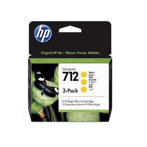 3 Pack HP 712 Genuine Ink Cartridges (3ED79A)