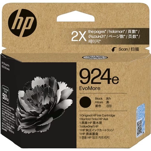 HP 924e Black High Yield Genuine Ink Cartridge (4K0V0NA)