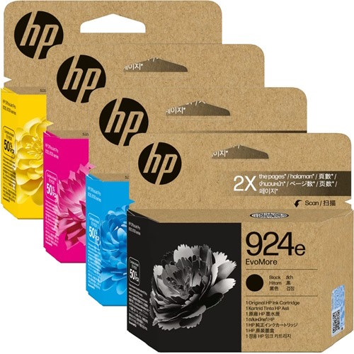 4 Pack HP 924e Genuine Ink Cartridges