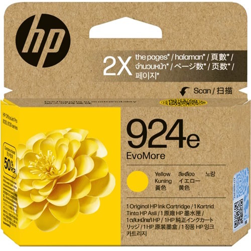 HP 924e Yellow High Yield Genuine Ink Cartridge (4K0U9NA)