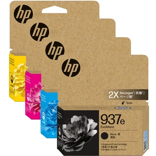 4 Pack HP 937e Genuine Ink Cartridges