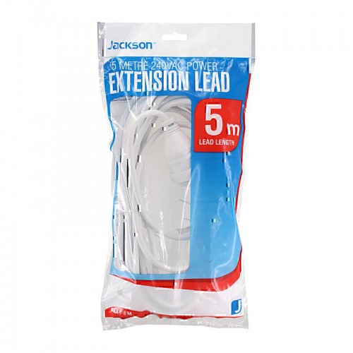 Jackson Extension Lead Power Cable 5m White