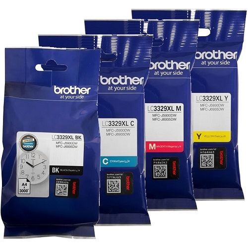 4 Pack Brother LC3329XL Genuine Ink Cartridges