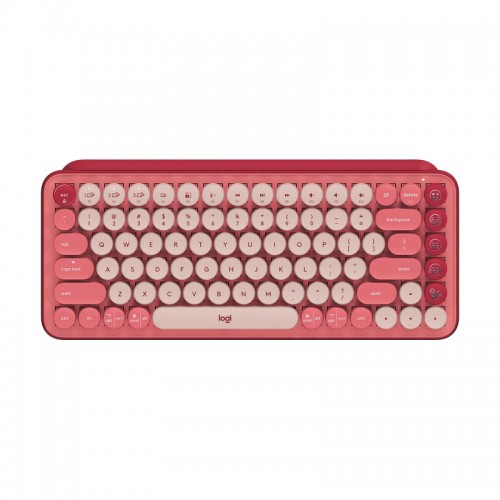 Logitech POP Keys Wireless Mechanical Emoji Keyboard - HeartBreaker Rose